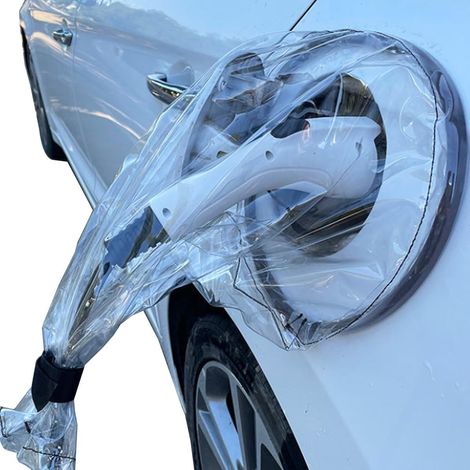 Waterproof Charger Cover, Dustproof and Rainproof Cover, Magnetic Adsorption Protective Cover for Electric Vehicle Charging Socket (Transparent) (1/5)