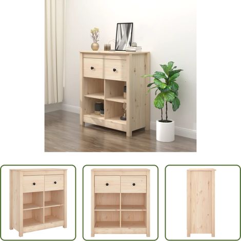 vidaXL Aparador de madera maciza de pino 70x35x80 cm (1/5)