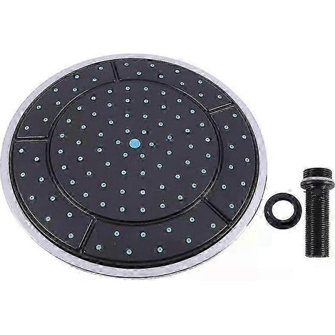 pommeau de douche rond en plastique de 25 cm, effet pluie, pour salle de bain ou toit de douche - Accessoires de cabine - JXLGV (1/5)