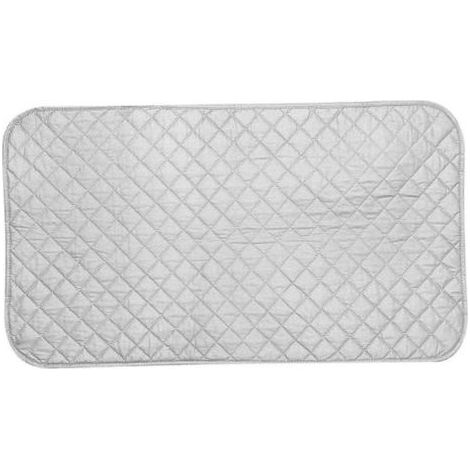 Tapis de repassage - Modèle de table - Pliable - Portable - Idéal pour appartements, résidences étudiantes, voyages, salons - Argenté (1/5)