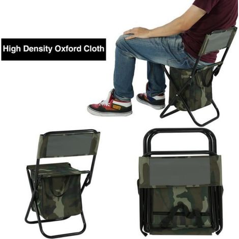 Chaise pliable - Tabouret - Camouflage - Acier - Tissu oxford 600D - 1 place (1/3)