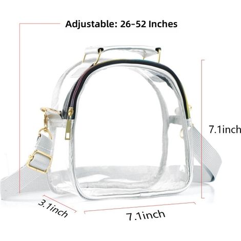 Sac bandoulière transparent en PVC pour femme, à main et inodore les voyages (1/5)