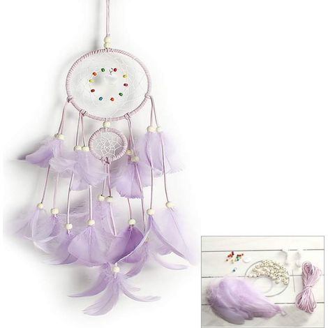 Kit de fabrication d'attrape-rêves à faire soi-même, fournitures de macramé pour la décoration murale de la chambre d'enfant, la crèche, la chambre de bébé, les ornements de mariage et les cadeaux fai (1/5)