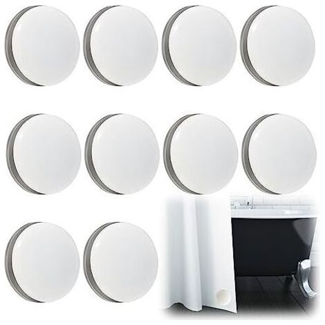 Poids de Rideau Magnétique, 10 Pièces Poids Magnetique Ronds, Poids du Rideau de Douche Nappe Poids Aimant Nappe Solide pour Rideau Nappe de Rideau de Douche (1/5)