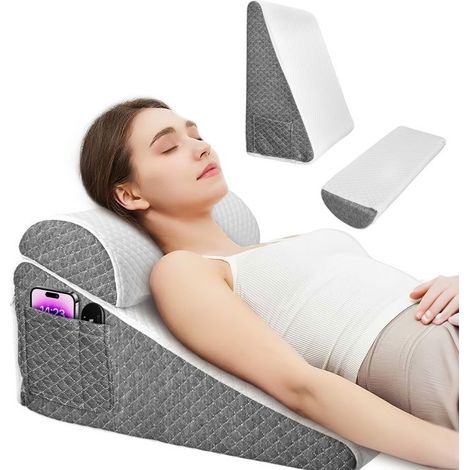 Coussin incliné pour lit, Coussin de Lecture pour Lit, Coussin Dossier Canapé, Oreiller de Lecture, Coussin Dos, Fauteuil Lit (1/5)