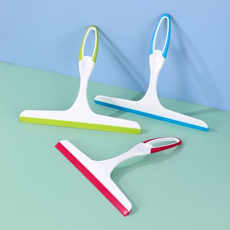 3 de Douche, Salle de Bain et Douche, Raclette Vitre Miroir Douche Plastique, Raclettes Nettoyeur de Vitres pour Miroir, Salle de Bains, Fenêtre (1/4)