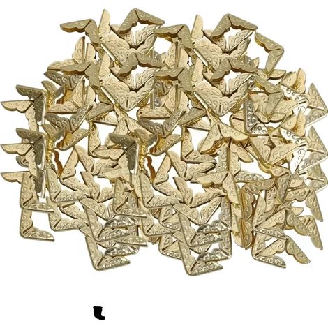 Protezioni angolari in metallo stile vintage, antigraffio, color oro - 300 pezzi (1/2)