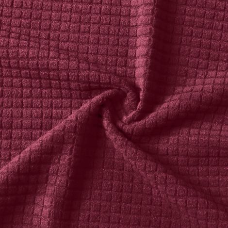 Housse extensible pour canapé 4 places, en spandex antidérapant et doux, lavable, idéale pour le salon, les enfants et les animaux de compagnie (rouge vin)