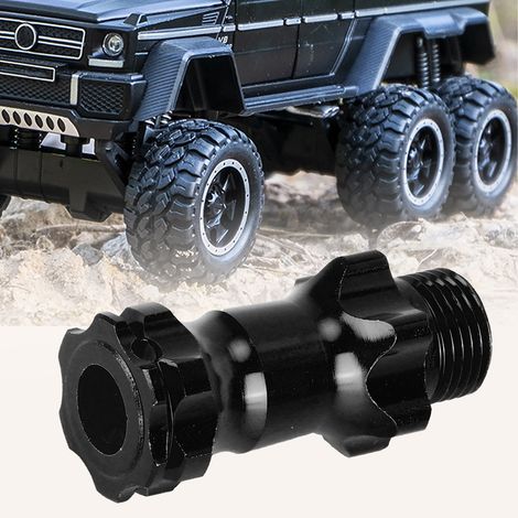 4 Pièces Allonges de Moyeu Hexagonal 17mm en Aluminium Noir pour Voiture RC 1/8 (1/5)