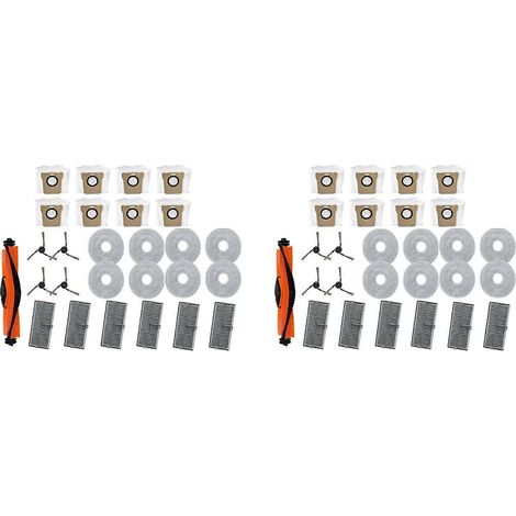 Ensemble de 2 accessoires compatibles avec le robot de découpe Xiaomi Mi Family M40 : brosse de découpe, filtre et lingette de nettoyage. (1/5)