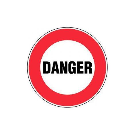 Panneau Danger (texte) - Rigide Ø450mm - 4080031