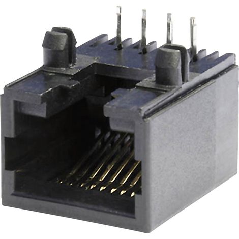 Embase modulaire femelle econ connect MEB8/8PL RJ45 embase femelle horizontale Pôle: 8 noir 1 pc(s) (1/2)