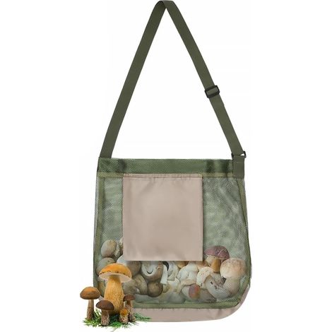 Sac de cueillette avec bandoulière ajustable et poche pour téléphone Pochette de cueillette pour les amoureux de la nature, les étudiants et les amateurs de plein air, idéale pour les randonnées en f (1/5)