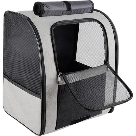 Cat Backpack for Cats Breathable Comfortable Pet Carrier Bag Practical Design for Outgoing Adventures Grey for Hiking Travel and Daily Use (1/5)