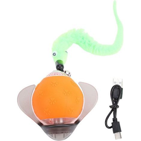 Balle sauteuse intelligente – Balle lumineuse 360° – Jeu autonome chat chien – USB (1/5)