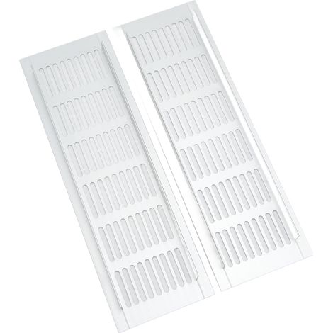 Lüftungsgitter aus Aluminiumlegierung, silberfarben, rechteckig, 80 x 250 mm / 3,14 x 9,84 Zoll, zur Wärmeableitung, für Schränke, Wohnmobile und Camper. (1/5)