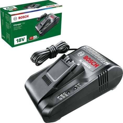BoschHome and Garden caricatore rapido AL 1880 hp, senza batteria, sistema 18 Volt, compatibile con batterie  14,4 e 18 V, in confezione