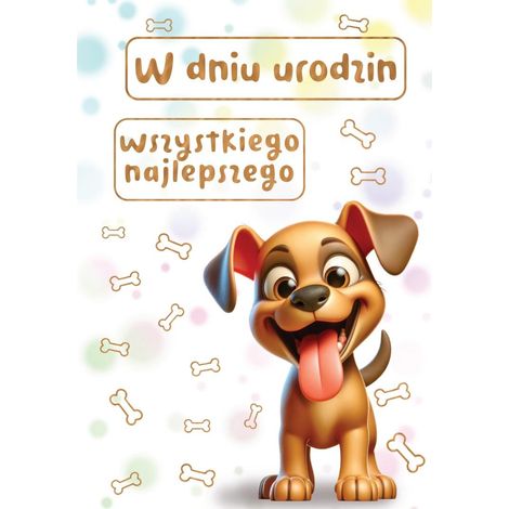 Biglietto d'auguri per il compleanno di un cane
