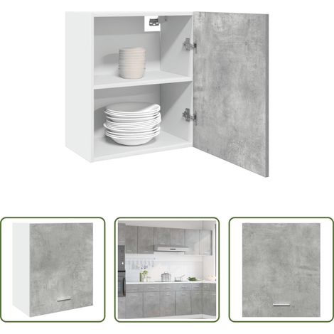 Küchenmöbel - Hängeschrank Lyon Betongrau 50x31x60 cm Holzwerkstoff (1/5)