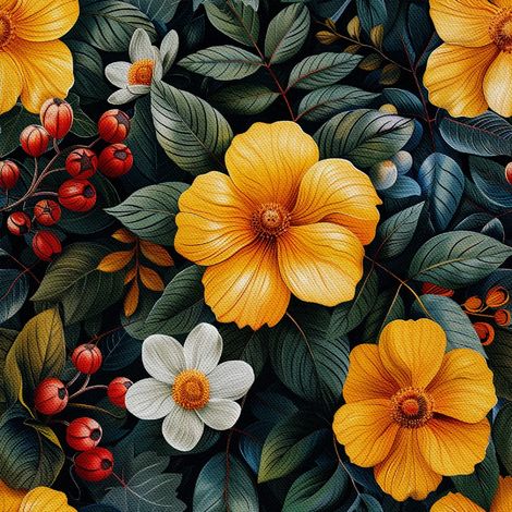 Tela decorativa para exteriores Oxford - Motivo de flores I DX5558 (1/5)