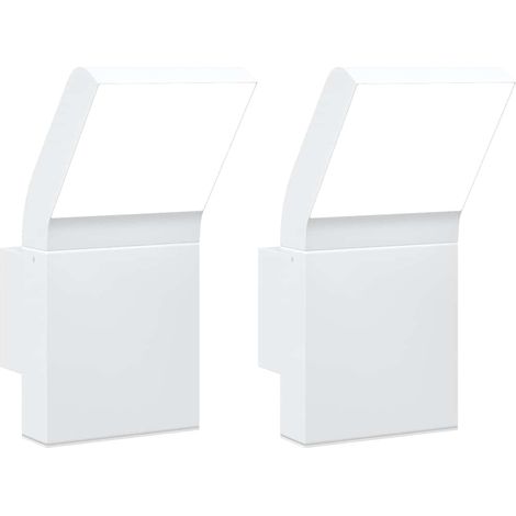 Appliques murales LED d'extérieur 2 pcs blanc (1/5)
