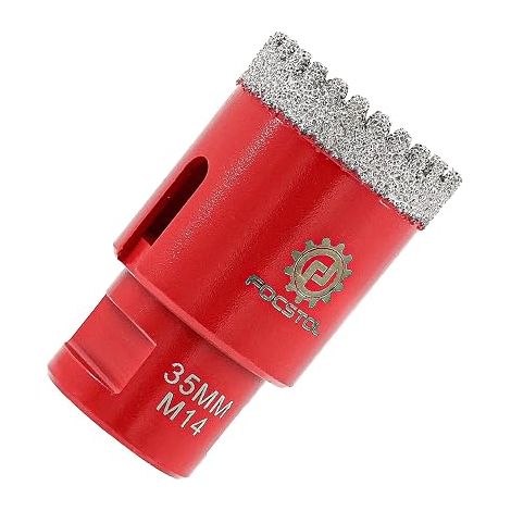 Diamond Tile Drill Bit 35 mm – Diamond Hole Saw for Porcelain Ceramic Tiles Marble Granite M14 Thread for Angle Grinder (1/4)