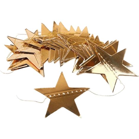 Guirlande Étoile En Carton - Décoration Murale Pour Fête Et Événement - Finition Métallisée Or Argent - 13 Pièces - 1 Unité (1/5)