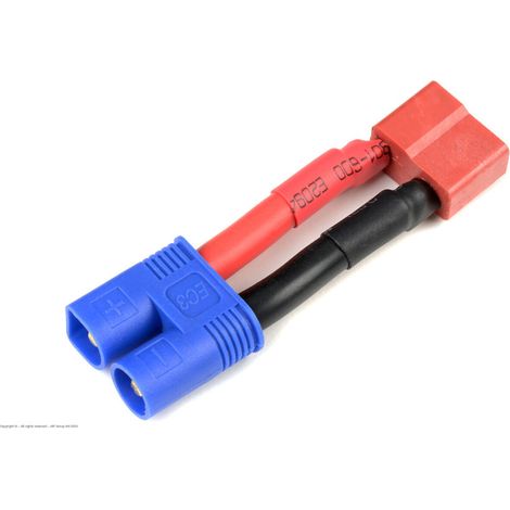 Revtec - Power Adapter Lead - Deans Plug EC-3 Plug - 12AWG Silicone Wire - 1 pc