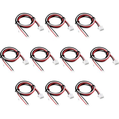 2S Femelle-xH 3Broches Balance Extension fil de plombs [pour Lipo Batterie] - 26AWG /50cm /10pcs (1/5)
