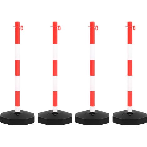 vidaXL Chain Post Set with 10 m Plastic Chain