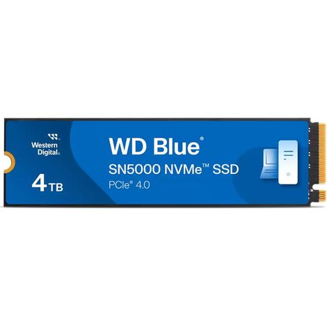 Western Digital WD Blue SN5000 SSD NVMe 4TB M.2 2280 PCIe 4.0 per PC (1/3)