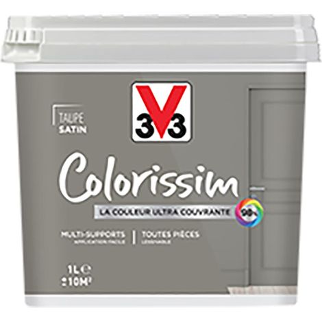 Peinture Multi-supports V33 Colorissim Satin Taupe 1 L