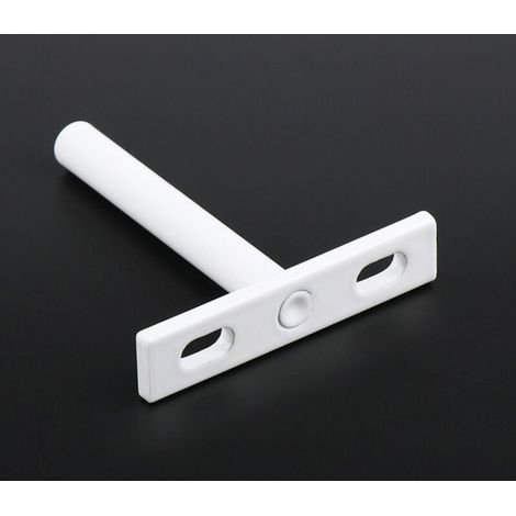 Supports d'étagère flottante 124 mm, fixation invisible, bois (blanc) - AquaForge (1/5)