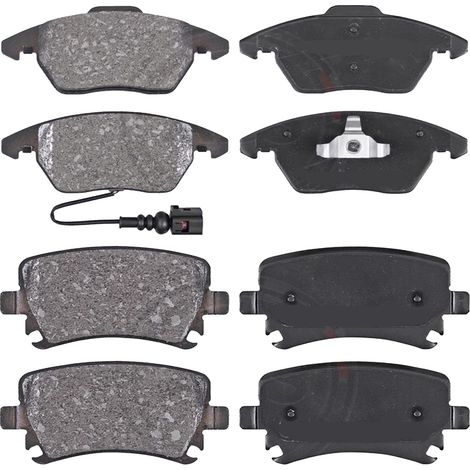 KIT PASTIGLIE FRENO ANTERIORI E POSTERIORI compatibile con VW PASSAT B7 (A32.A33) / PASTIGLIE FRENANTI AUTO OEM P 85 112  P 85 130,P 85 114 / SOSTITUZIONE DIRETTA / BASSA POLVERE / SILENZIOSO