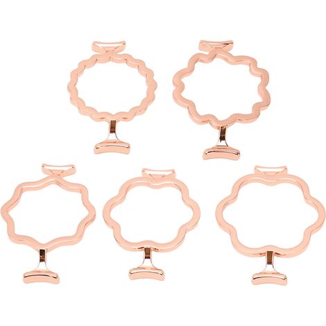Moule De Sceau De Cire 5 Pièces, Anneaux De Timbre De Sceau De Cire en Alliage De Zinc Or Rose pour Timbre De 0,98 Pouces 1,18 Pouces (1/5)