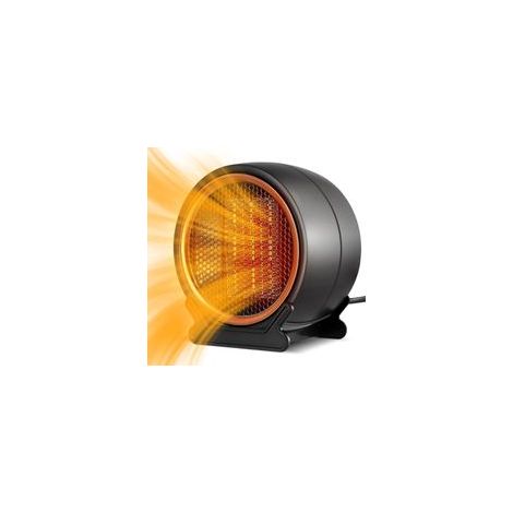 Radiateur Soufflant, PTC 1200W Chauffage d'appoint Silencieux, 2 Réglages de Chaleur, économie d'énergie, Protection Contre la Surchauffe (Noir)