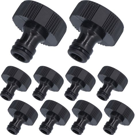 10 adaptateurs de filetage 15 mm, raccords de tuyau en plastique durables et étanches pour cour et jardin, G1 femelle (1/4)
