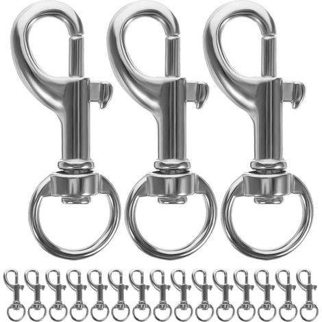 40 Pièces Mousquetons Pivotants Fermoir En Métal Robuste Pour Laisse De Clip De Porte-Clés Boucle À Ressort Pour Animaux De Compagnie Pour Relier Le Projet (1/5)