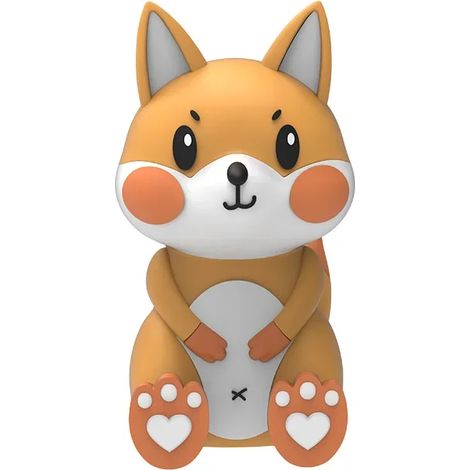 Enceinte Bluetooth (Renard) en forme d'animal mignon, mini support de téléphone multifonctionnel