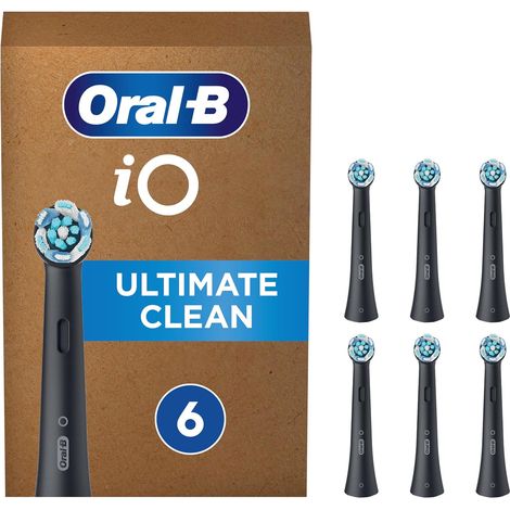 Brossettes Noires De Rechange, Embouts Ronds S’Adaptant Aux Dents, Éliminent La Plaque Dentaire, Pour Les Brosses Électriques Magnétiques, Emballage Carton, Lot de 6 (1/5)