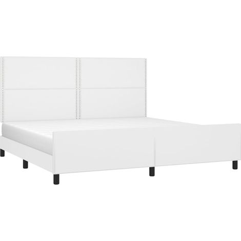 Giroletto con Testiera Bianco 200x200 cm in Similpelle vidaXL (1/5)