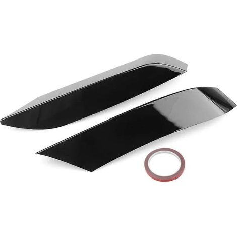 Frontstoßstangen-Seitenlüftungsschlitz-Splitterblende für BMW F80 M3 (2014–2019), F82 und F83 M4 (2015–2020), oberer Lufteinlassrahmen, Spoilerabdeckung, Canard – Glänzend Schwarz