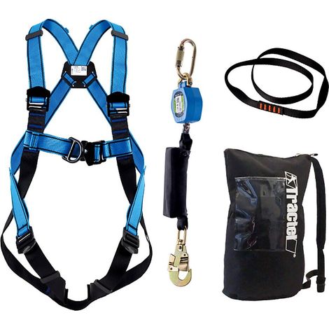 Kit de protection antichute complet pour maintenance industrielle max 150kg TRACTEL Bleu M