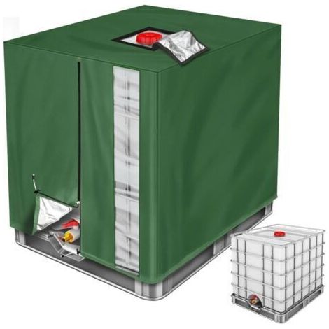 Couverture de réservoir IBC, Mise à Niveau de la bâche de Couverture 420D IBC pour réservoir d'eau 1000L / IBC Container Couverture de réservoir IBC de Protection Anti-UV (1/4)