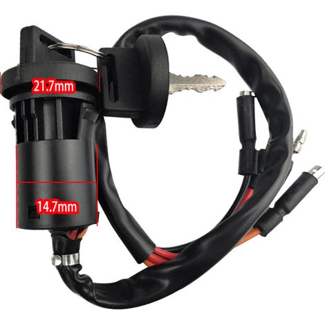 Ignition key switch compatible with Fourtrax 300 TRX300FW quads (1990-2000). (1/4)