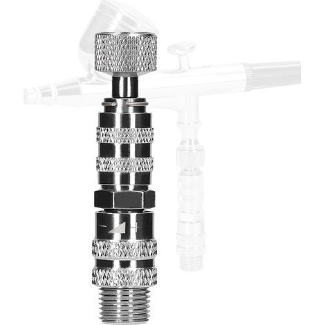 Irovami Raccord rapide T119 1/8 avec fonction de contrôle de la pression d'air et connecteur à verrouillage par ressort pour aérographe (1/5)