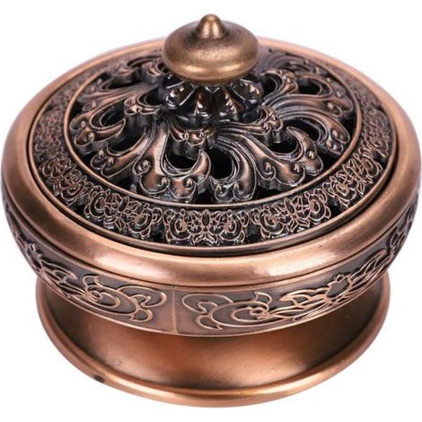 Kleiner Lotus-Buddha-Räuchergefäß, Vintage-Räuchergefäß aus Bronze, Holzkohlebrenner, Luxus-Räucherofen
