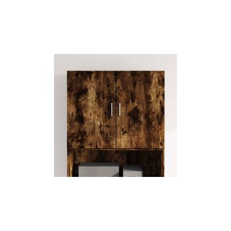 Armoire murale chêne fumé 80x42,5x64 bois d'ingénierie (1/5)