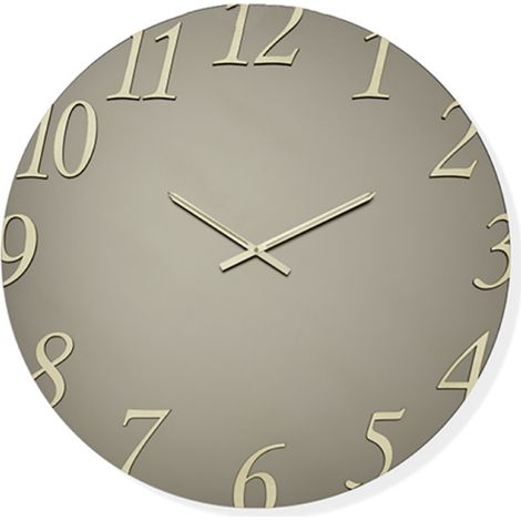 Orologio rotondo D60 cm GARRET in cristallo satinato Bronzo e numeri Oro