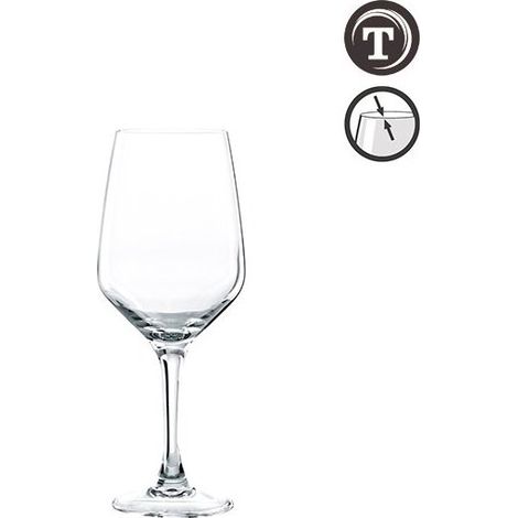 120 x verres à pied PLATINE - 25cl - Vicrila